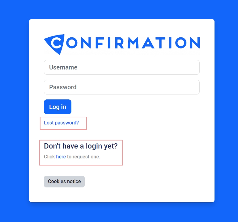 Confirmation eLearning Login